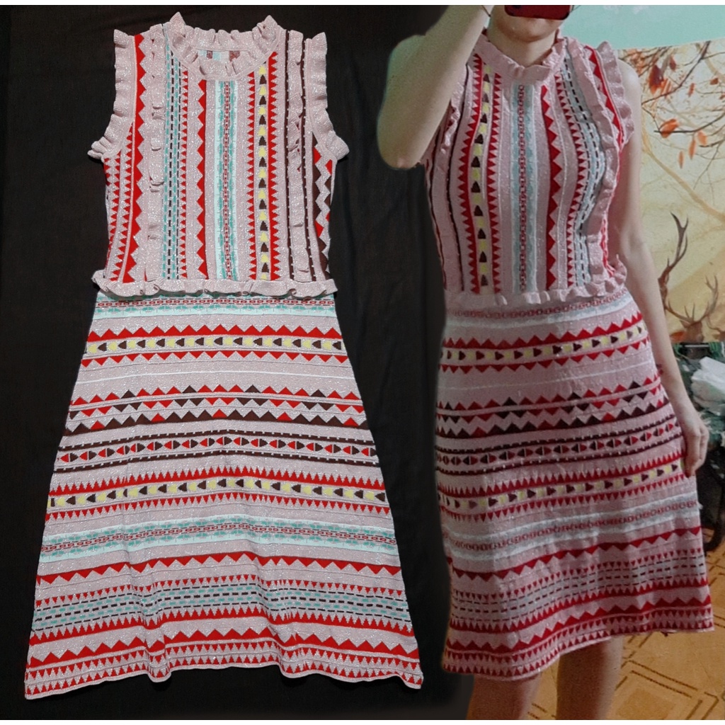 Đầm len thu đông họa tiết lấp lánh 2hand