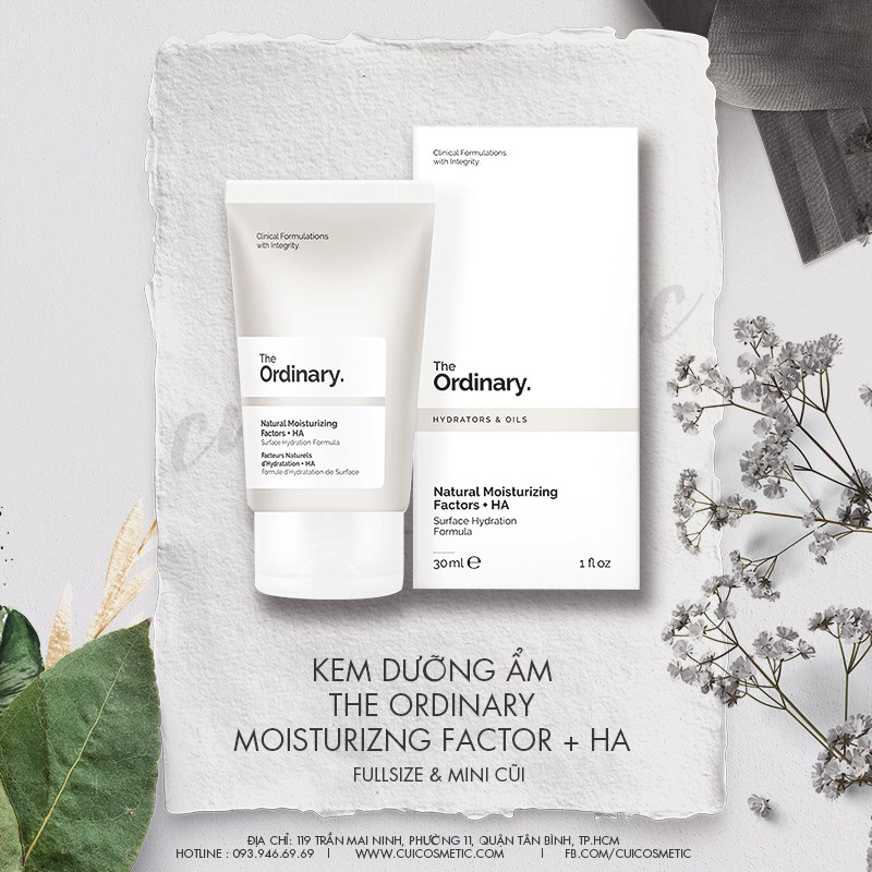 Kem dưỡng ẩm The Ordinary Moisturizng Factor + HA