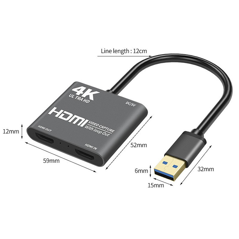 Card Thu Tín Hiệu Hình Ảnh Từ Usb 3.0 Sang Hdmi 1080p 4k