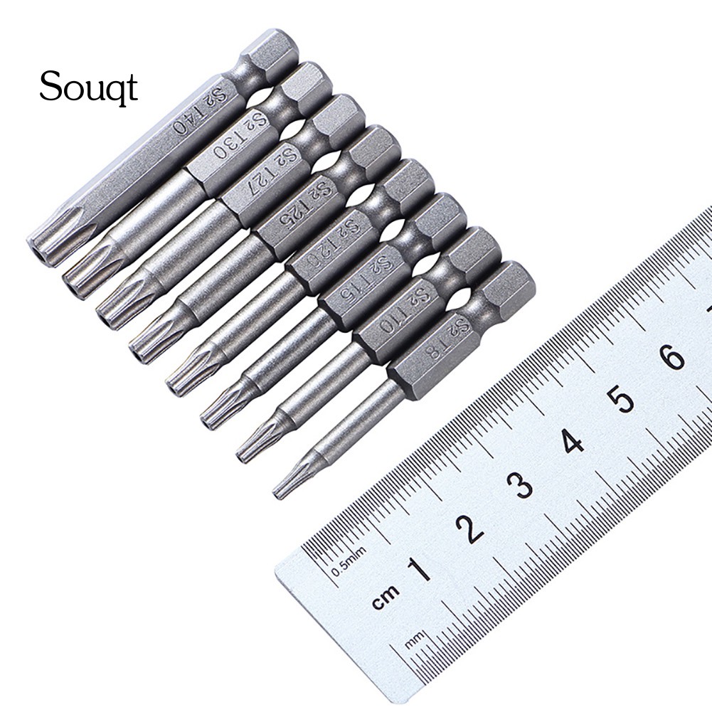 Set 8/12 đầu tuốc nơ vít lục giác từ tính 1/4inch 50mm bằng thép S2