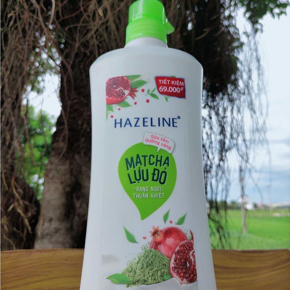 Sữa Tắm MATCHA Lựu Đỏ HAZELINE Dưỡng da trắng Mịn