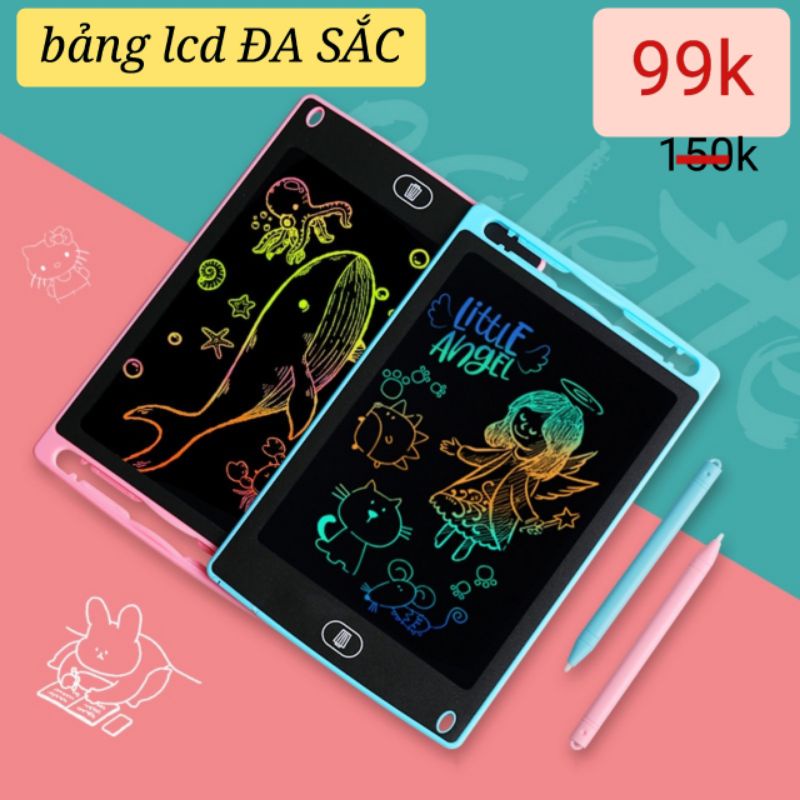 [Sale 45%] Bảng viết tự xóa bảng vẽ điện tử ĐA SẮC LCD thông minh
