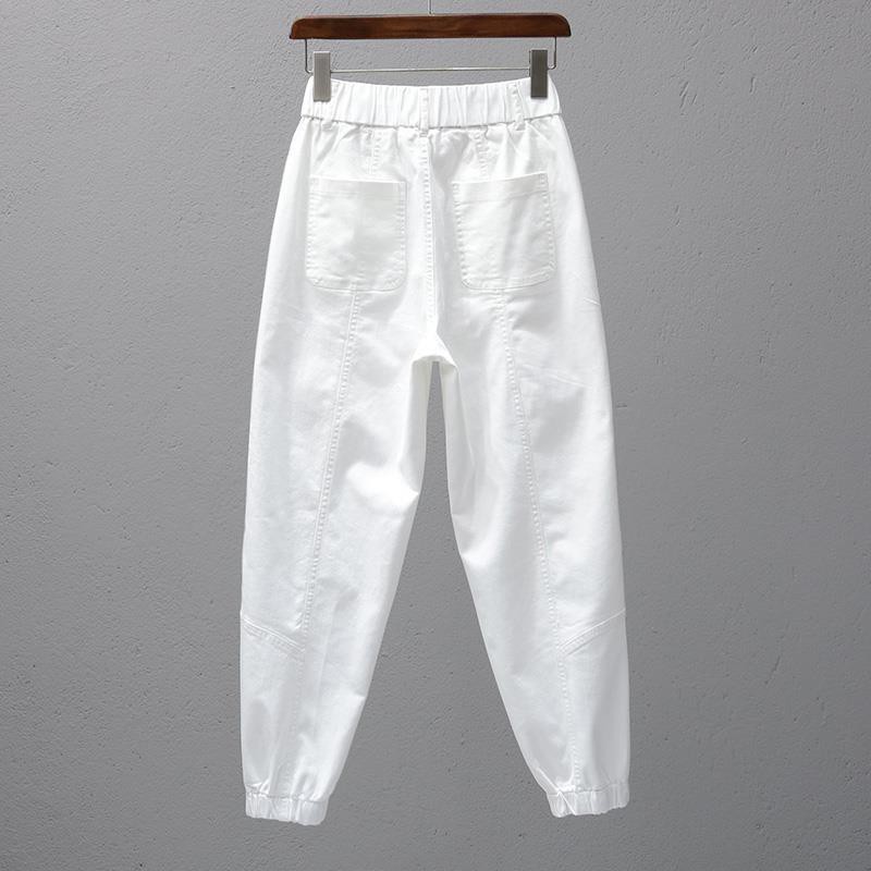 Quần Cotton Trắng Ống Rộng Lưng Thun Thời Trang Xuân Hè 2021 Cho Nữ | BigBuy360 - bigbuy360.vn