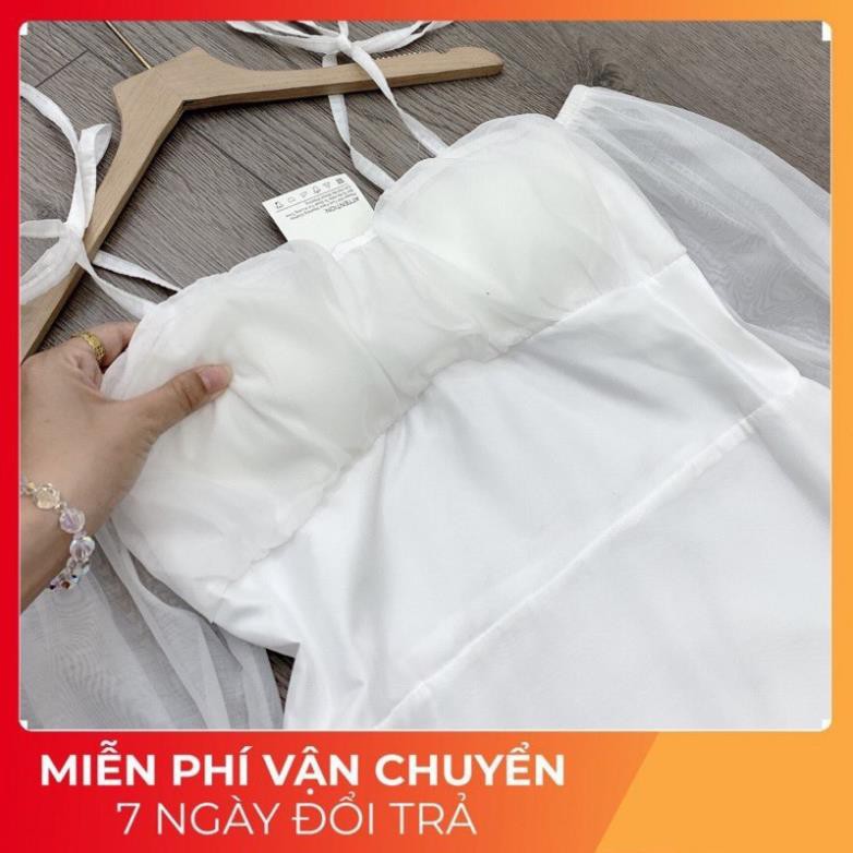 𝐅𝐑𝐄𝐄 𝐒𝐇𝐈𝐏 Váy Trắng Maxi Cực Cá tính Item Sống Ảo Du Lịch Chất tơ sợi qc cao cấp siêu mềm đẹp