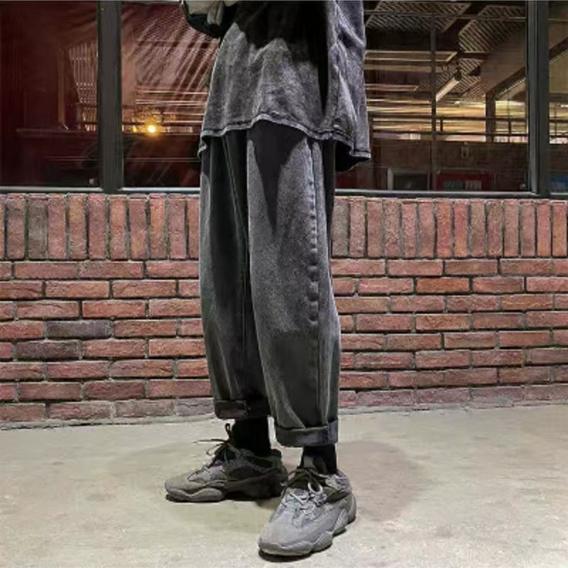 Quần Bò Ống Rộng Nam Nữ Cạp Chun Phong Cách HIPHOP STREETWEAR Quần Jeans Ống Rộng Dễ Phối Đồ Có Bigsize