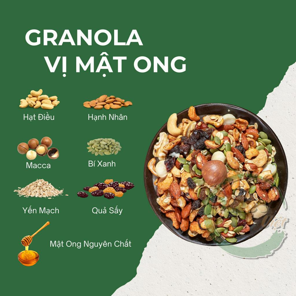 Granola Siêu Hạt Ăn Kiêng Ngũ Cốc Giảm Cân Dinh Dưỡng eat clean,gym, yoga 500G