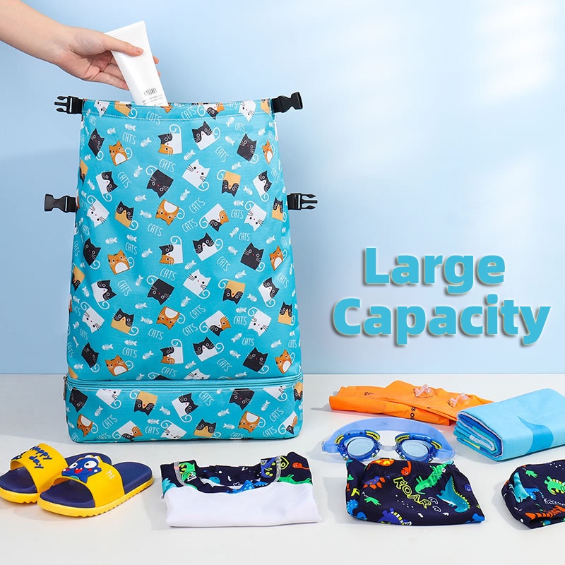 Ba lô dây rút chống nước đựng đồ đi bơi tiện lợi cho trẻ em