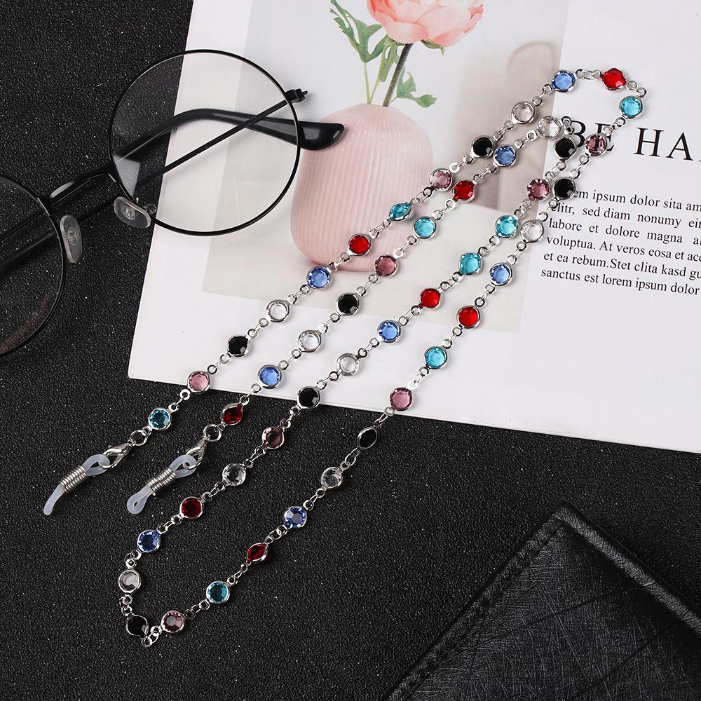 EUTUS Dây Đeo Mắt Kính Bằng Thép Không Gỉ Xỏ Hạt Thủy Tinh Unisex
