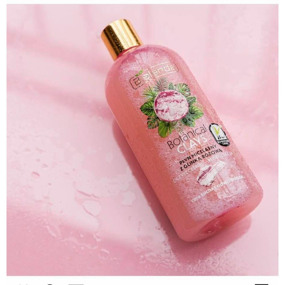 Tẩy Trang Micellar Thuần Chay Chiết Xuất Từ Đất Sét, Da Hỗn Hợp,Axit Ferulic - Bielenda Botanical Clays  500ml
