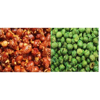Combo 500g đậu phọng tỏi ớt + 500g đậu hà lan rang muối