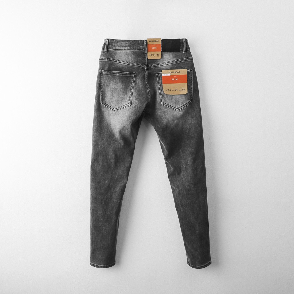 Quần bò Slimfit Gray - Xám cho nam kết hợp logo M.arvel | BigBuy360 - bigbuy360.vn