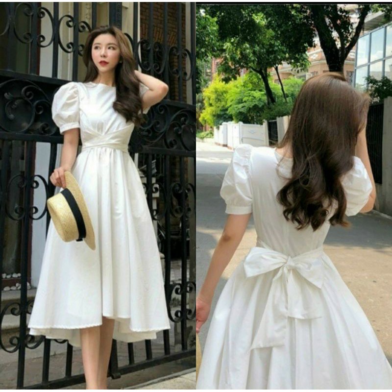 váy đuôi tôm buộc eo chéo