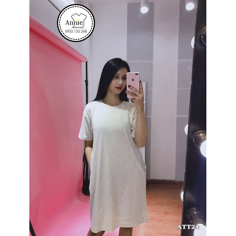 Đầm thun trơn form suông VNXK DXK004 | Shopee Việt Nam