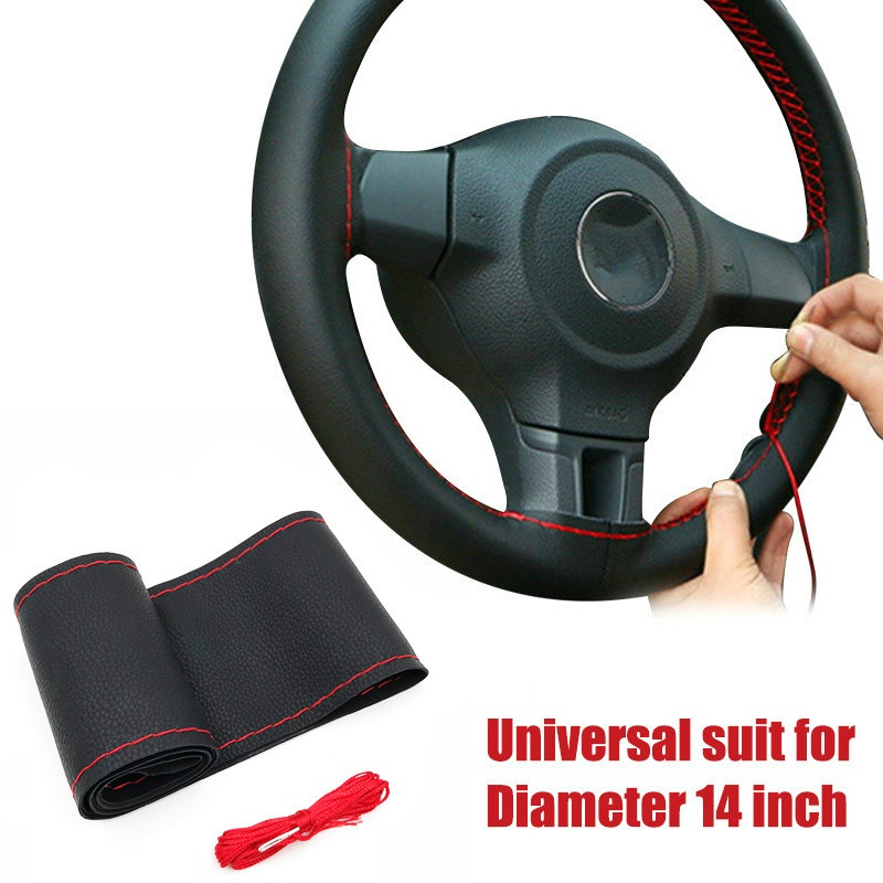 Vải Da Mềm Bọc Vô Lăng Xe Hơi 37Cm/38CM DIY
