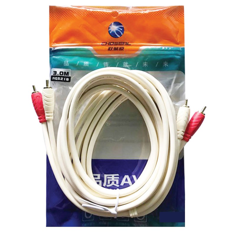 Dây AV 2 ra 2 (2RCA ra 2 RCA) Choseal dài 1.8M - 3M - 5M