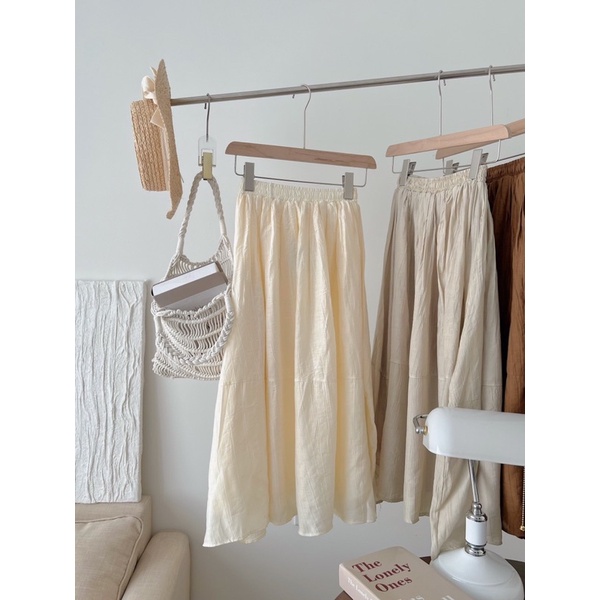 Chân váy tơ maxi 2 lớp