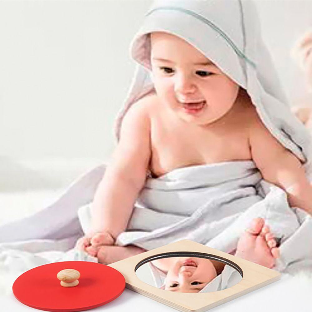 Bảng Hiệu SUSANS Mặt Gương Màu Đỏ / Xanh Dương Theo Phương Pháp Montessori Cho Trẻ Mới Biết Đi