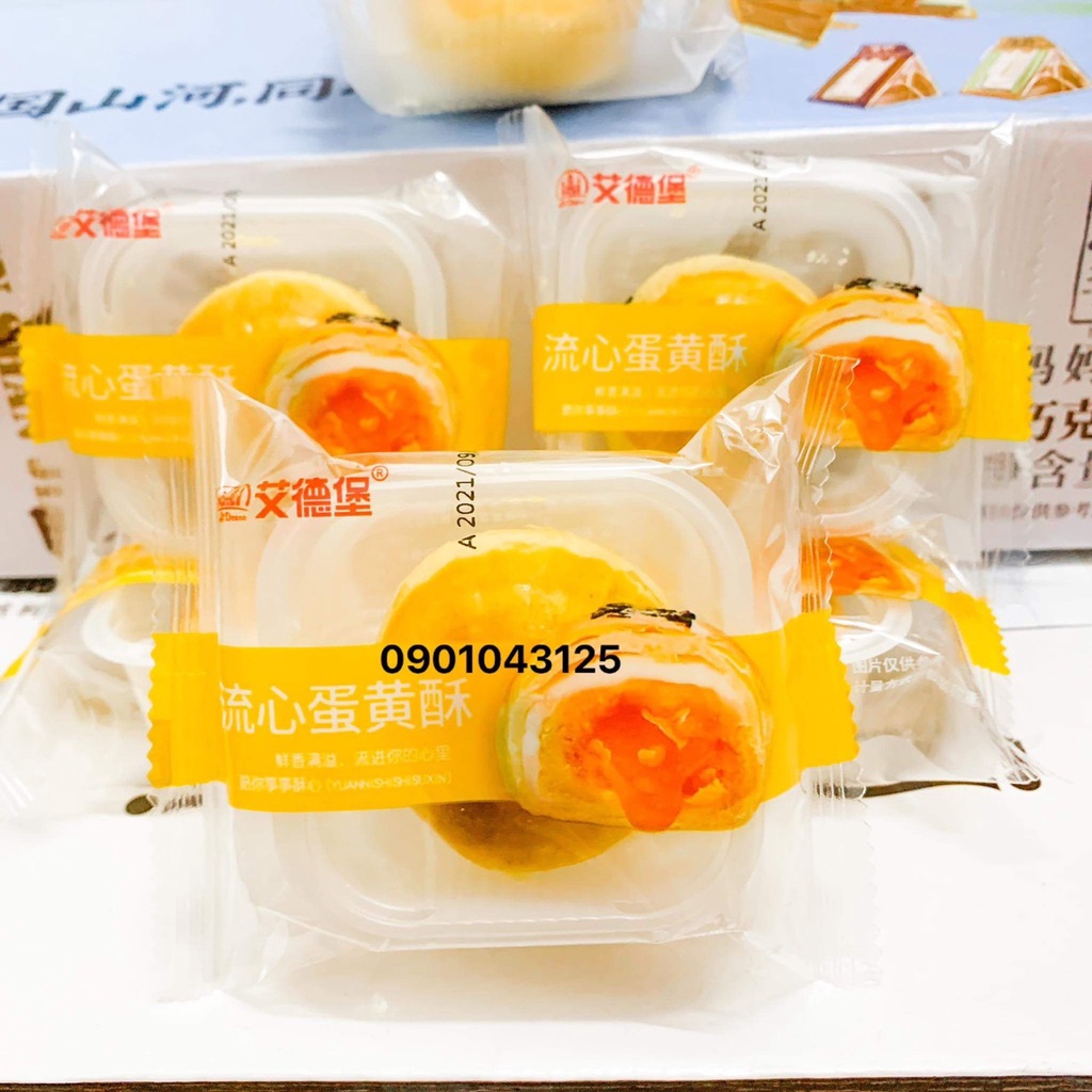 Bánh trứng muối tan chảy ngàn lớp Đài Loan 500gr/1000gr - Đồ ăn vặt nội địa