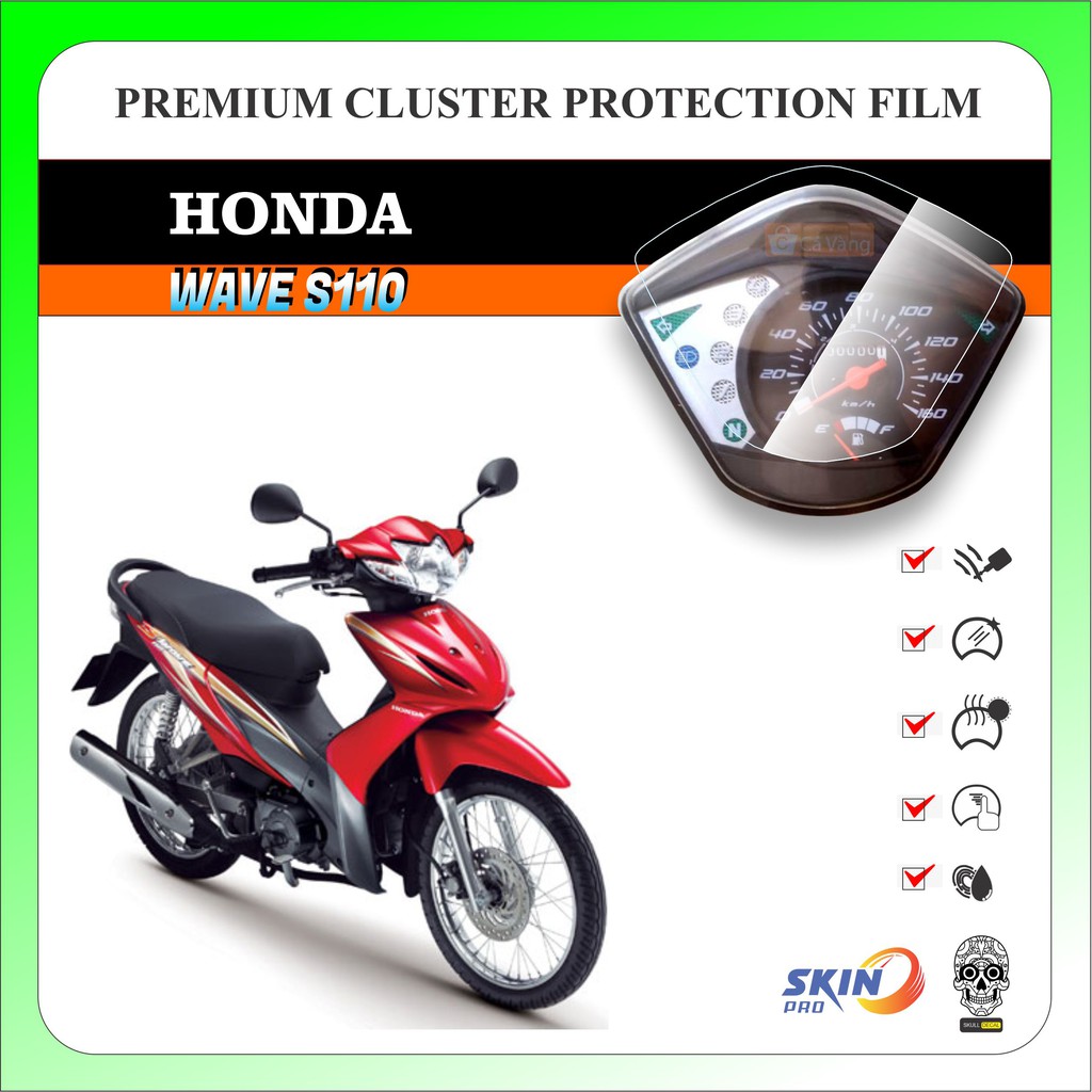 Miếng dán PPF bảo vệ mặt đồng hồ WAVE RSX-S110 - Chất liệu PPF CAO CẤP - XƯỚC TỰ PHỤC HỒI