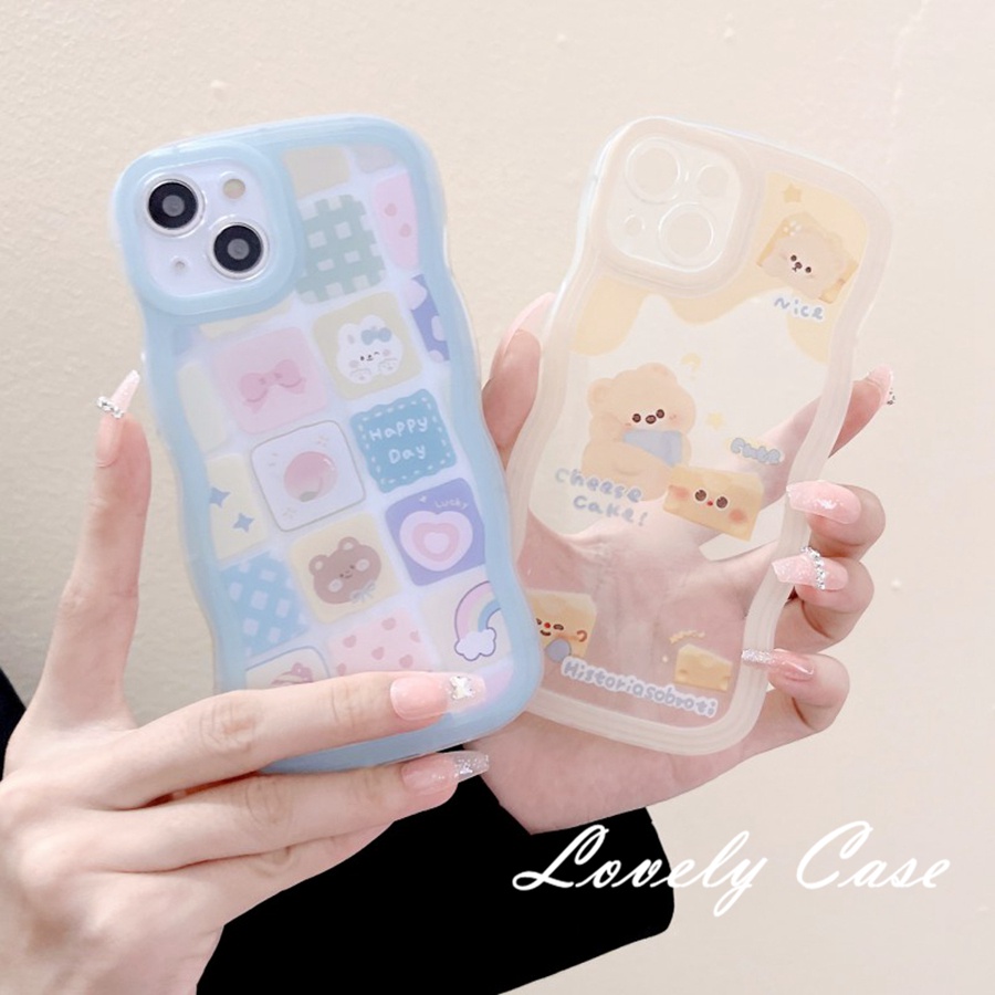 Ốp Điện Thoại Mềm Trong Suốt Hình Gấu Cho IPhone 14 13 12 11 Pro Max X XR Xs Max 8 7 6 6s Plus SE 2020
