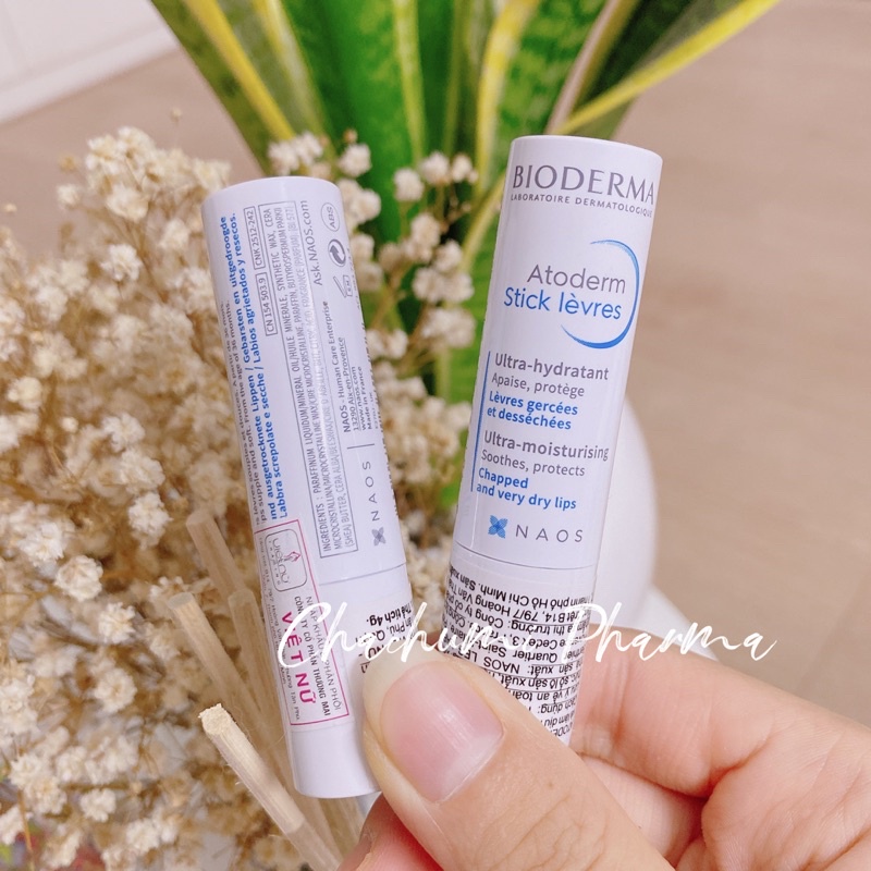 Sáp dưỡng môi khô nứt nẻ bioderma atoderm stick levres - 4g