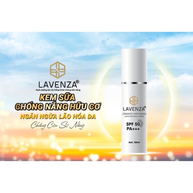 KEM SƯA CHỐNG NẮNG HỮU CƠ LAVENZA