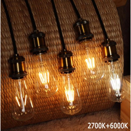 Combo 10 Bóng -  LED Edison sợi đốt ST64 4W - Màu Vàng Vintage   trang trí nhà - shop - quán ăn
