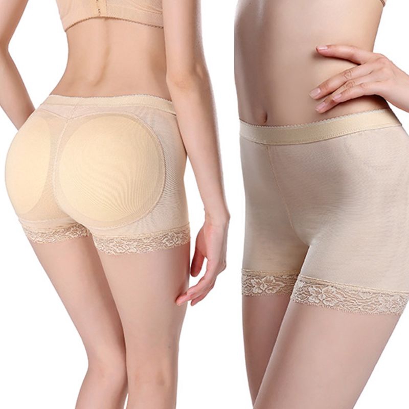 HAN❀ 1pc Womens Breathable Mesh Mid Rise Butt Lifter Underwear Seamless Body Shaper Boyshort