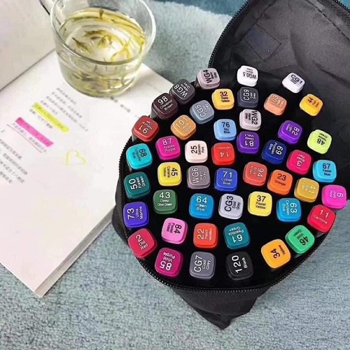 [Cùng Con Tập Vẽ] Bút Marker Touch Cao Cấp Mới 48 Màu Tươi Sáng Cho Bé Tập Tô Màu