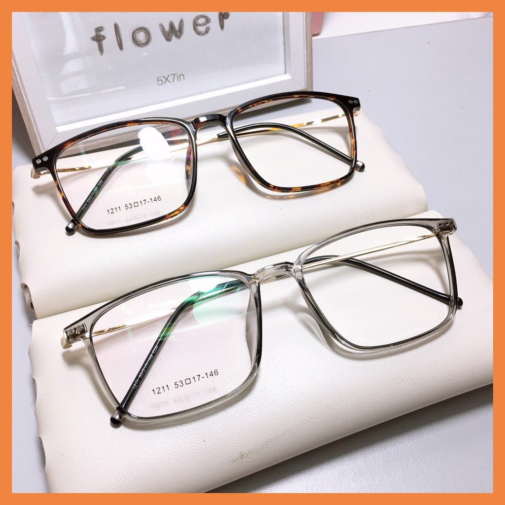 Kính vuông to thời trang chất liệu nhựa dẻo lõi kim loại bền dẻo dai đẹp 1211