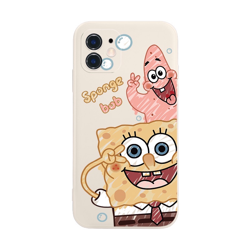 Ốp Điện Thoại Chống Sốc Hình Spongebob Cho Iphone 13 Pro 11 Pro Max Xr 6s 7 8 Plus 12 Mini 14 Pro Xs Max