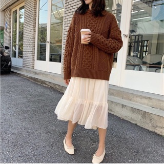 Áo len vặn thừng Hàn quốc