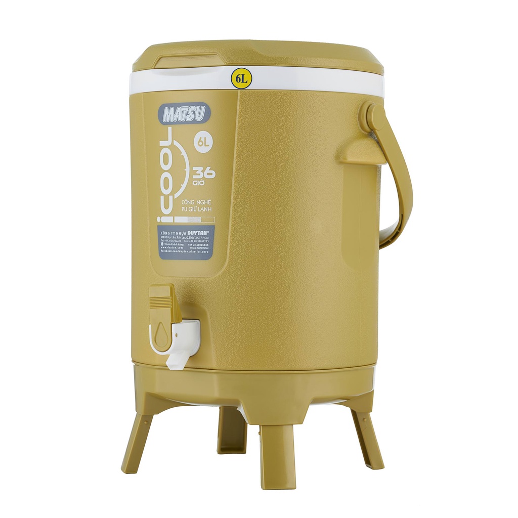 BÌNH ĐÁ ICOOL 6L DUY TÂN MÀU NHŨ CÓ ĐẾ CHÂN