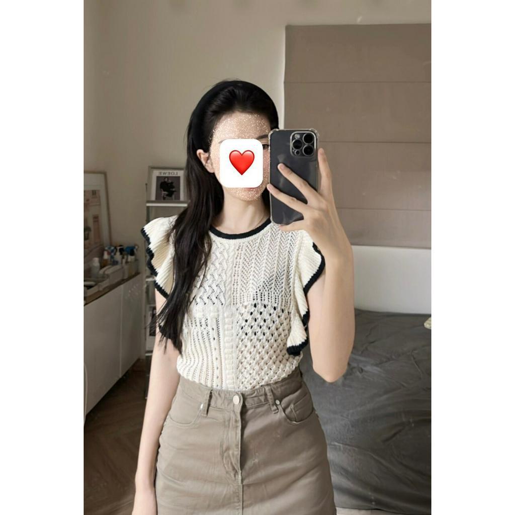 Áo Croptop lưới za.ra tay bèo