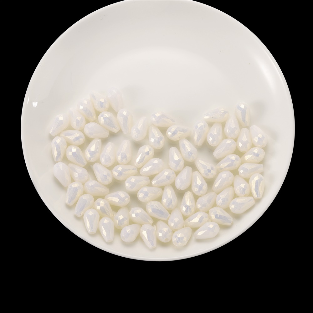 Set 50/100 hạt xỏ St.kunkka làm đồ trang sức thủ công bằng nhựa hình giọt nước nhiều màu tùy chọn