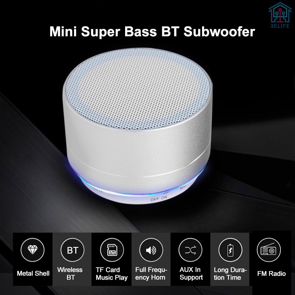 【E&amp;V】Mini Super Bass Bluetooth Speaker Stereo Music Subwoofer Portable LED Loudspeaker Hands-free Call FM TF Card Line-in Support