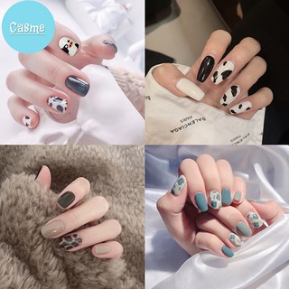 Set 24 móng tay giả họa tiết hoạt hình xinh xắn kèm keo dán Casme - M001