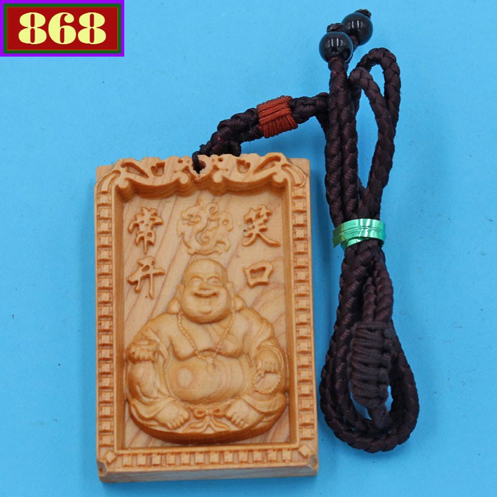 Dây đeo cổ Di Lặc gỗ ngọc am DMG21