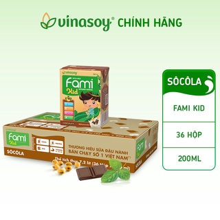 Thùng sữa đậu nành Fami Kid (36 hộp x 200ml)
