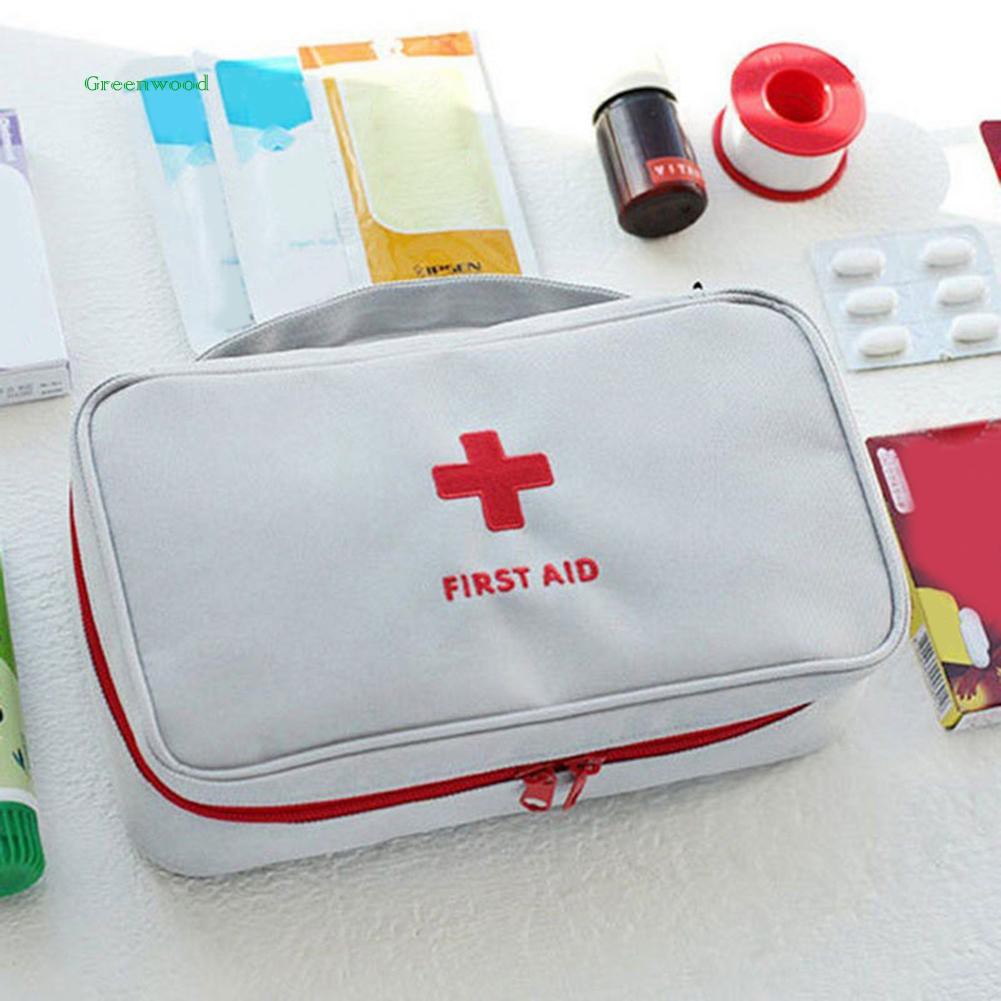 Green❤ First Aid Bag Emergency Home Outdoor Treatment Survival Medical Rescue Pouch