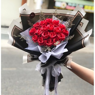 BÓ 15 HOA SÁP Love Màu Đỏ - Hoa hồng sáp thơm vĩnh cửu cao cấp-Thích hợp làm quà tặng sinh nhật, 8/3, 14/2, 20/10, 20/11