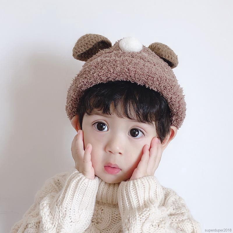 Mũ đan len thiết kế cho giữ ấm đầu bé trai và gái