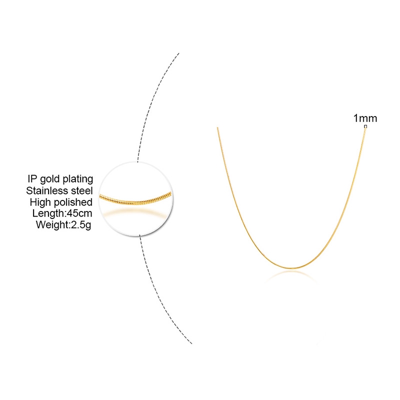 Vnox Vòng Cổ Choker Kiểu Da Rắn Mạ Vàng