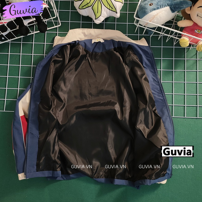 Áo Khoác Bomber Dù HEBFN Nam Nữ Form Rộng 2 Lớp, Áo Khoác Áo Gió Bomber Bóng Chày Chống Nắng Phối Màu Thời Trang GUVIA