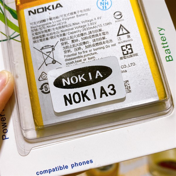 Pin thay thế dùng cho Nokia 3 mã HE319