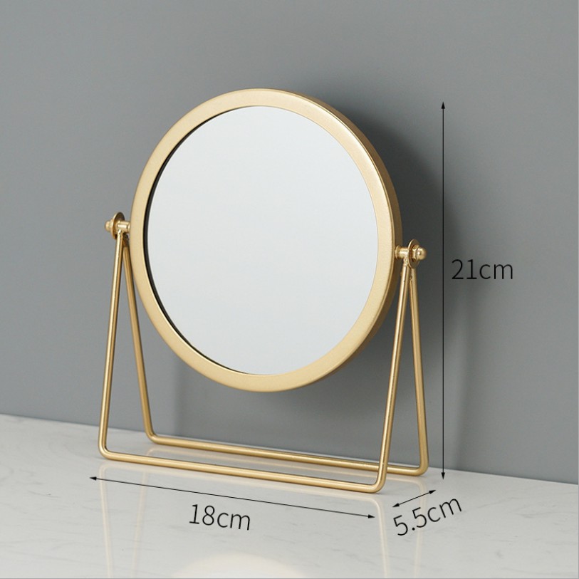 [FREESHIP] GƯƠNG TRANG ĐIỂM ĐỂ BÀN XOAY 350 ĐỘ (ĐẾ KIM LOẠI) (10191, LM)