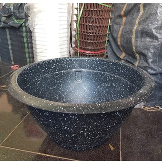 Chậu nhựa trồng cây đen giả đá T38 (đường kính 38cm x cao 18cm) - Shop Chậu Cảnh