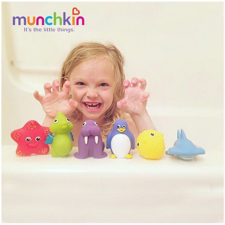 Đồ chơi nhà tắm - bộ sinh vật biển lớn Munchkin 8 con