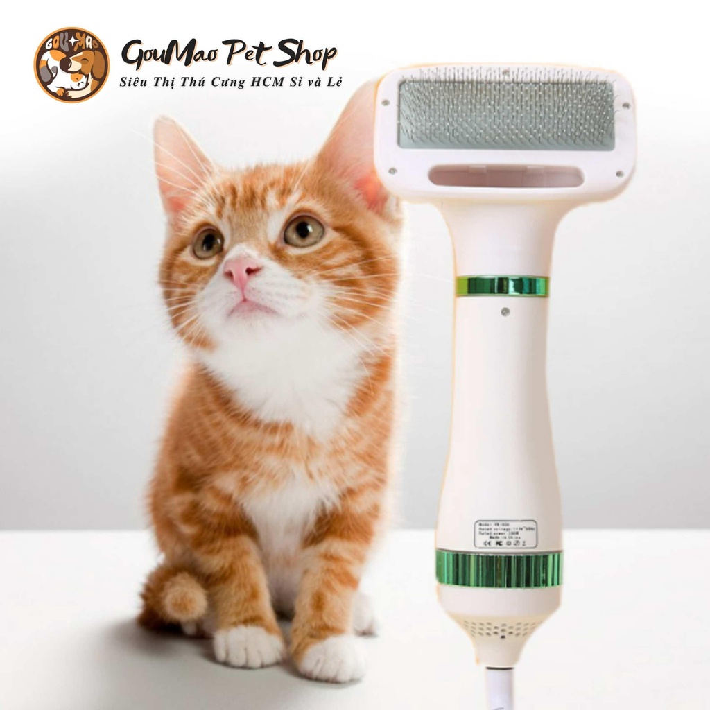 Máy sấy lông kèm lược chảy lông cho chó mèo, lựa chọn 2N1 đầy tiện nghi - GOUMAO PET