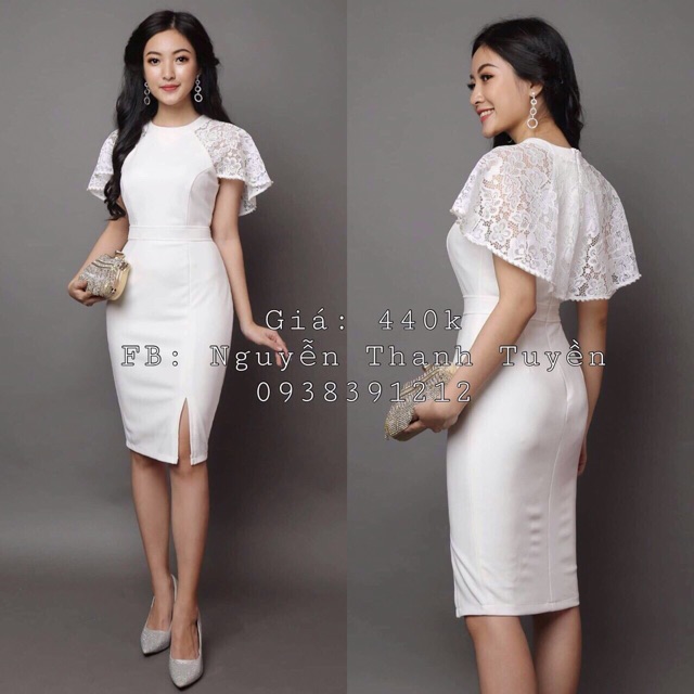 Đầm thun phối ren